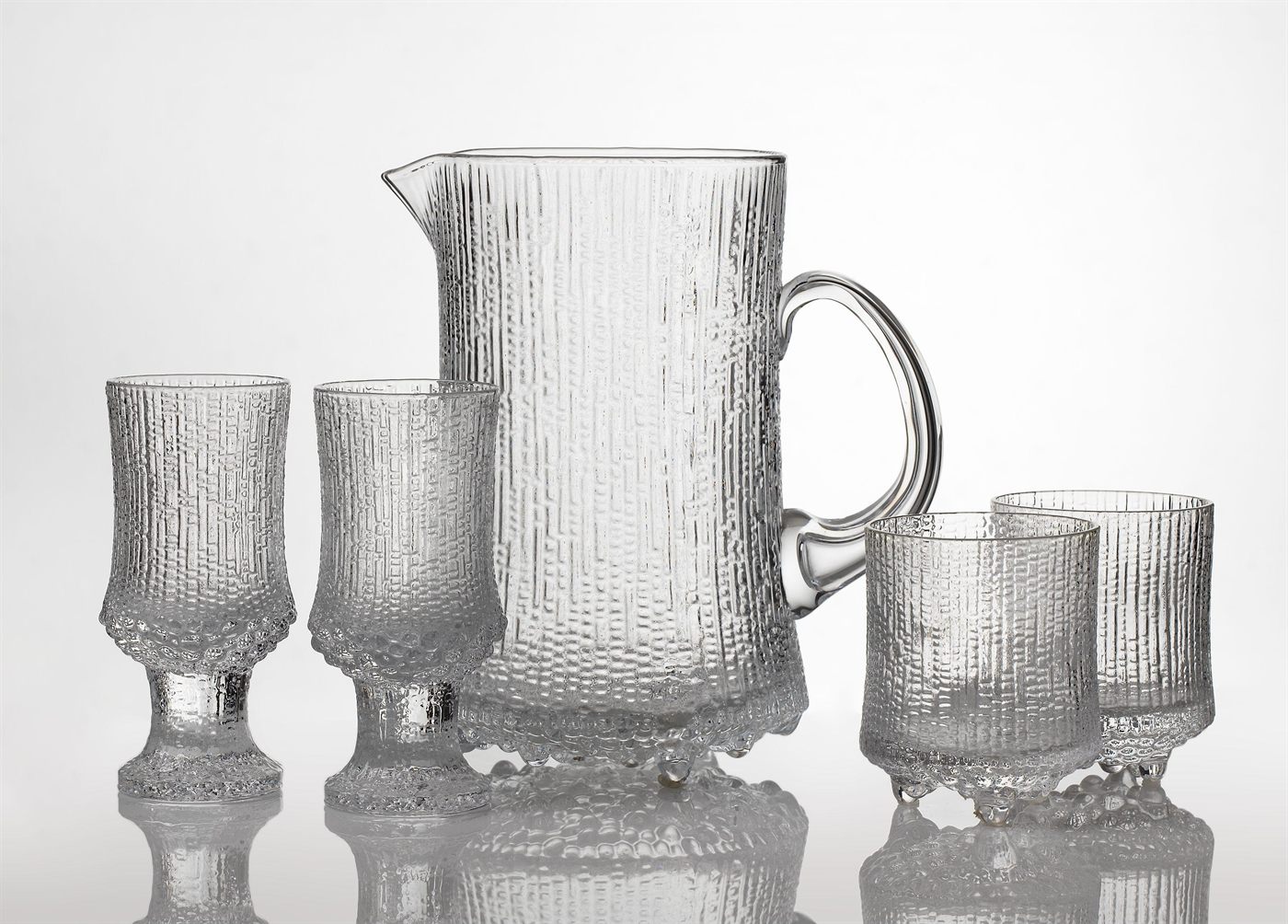The Ultima Thule glassware range designed by Tapio Wirkkala, made by Iittala