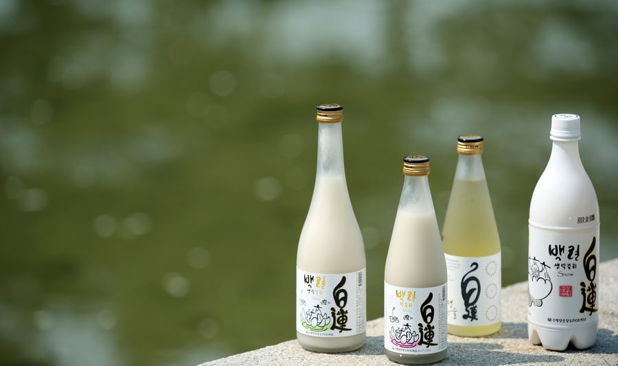 막걸리 병들