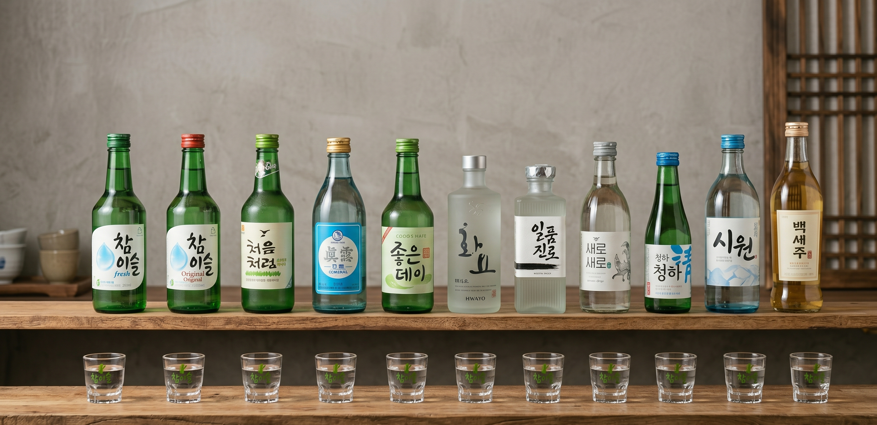 한국 소주 브랜드 라인업